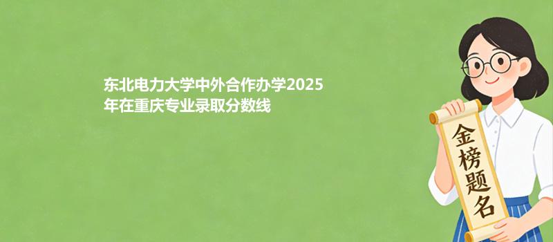 东北电力大学中外合作办学2025在重庆录取专业分数汇总 2026多少分能考上